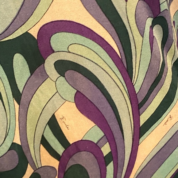 Emilio Pucci Womens Purple Blue Vintage 1960s 1970s Silk Dress - Picture 2 of 11